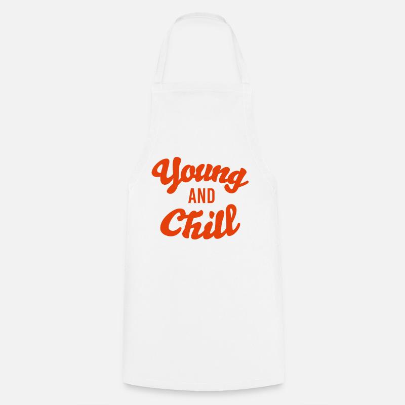 Young Quote - Cooking Apron - white