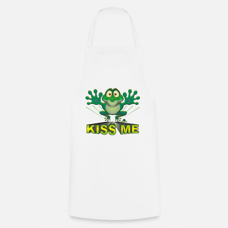 Embrasse-moi crapaud - Tablier de cuisine - blanc