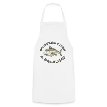 BACALHAU - Tablier de cuisine - blanc - Devant - AI Model Male 185 dark (185cm)