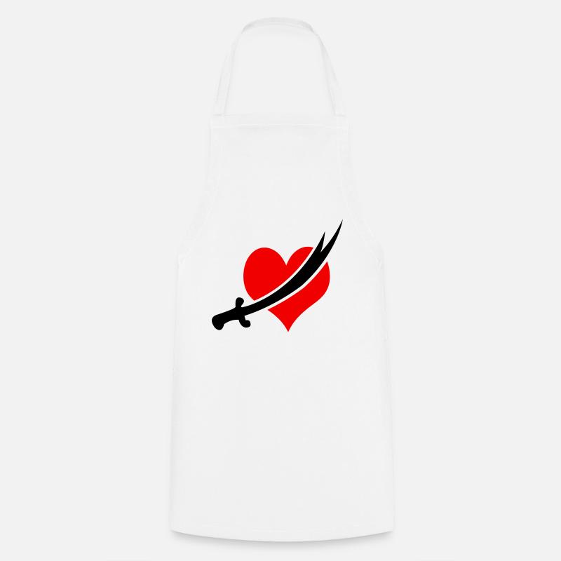 alevi kalp - Tablier de cuisine - blanc