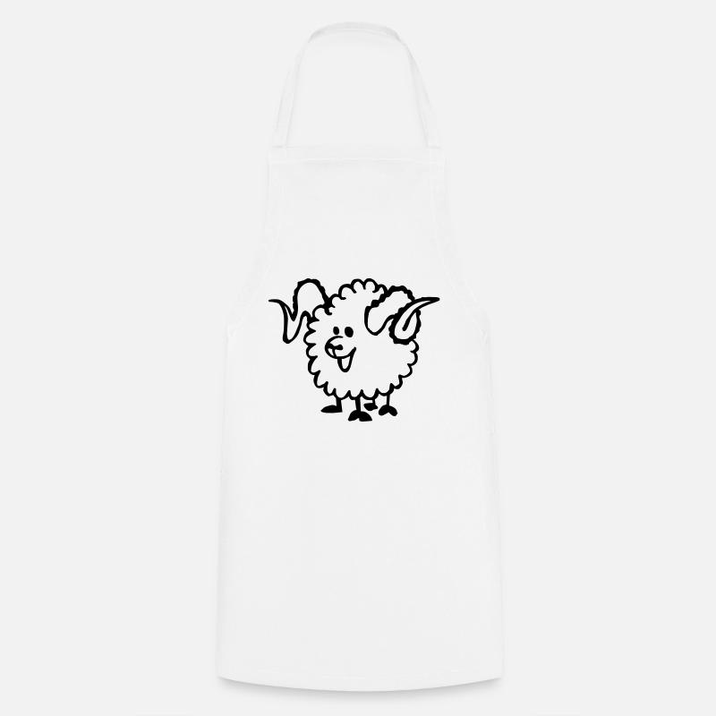 Bélier - Tablier de cuisine - blanc