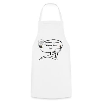 Encore Papi - Tablier de cuisine - blanc - Devant - AI Model Male 185 dark (185cm)