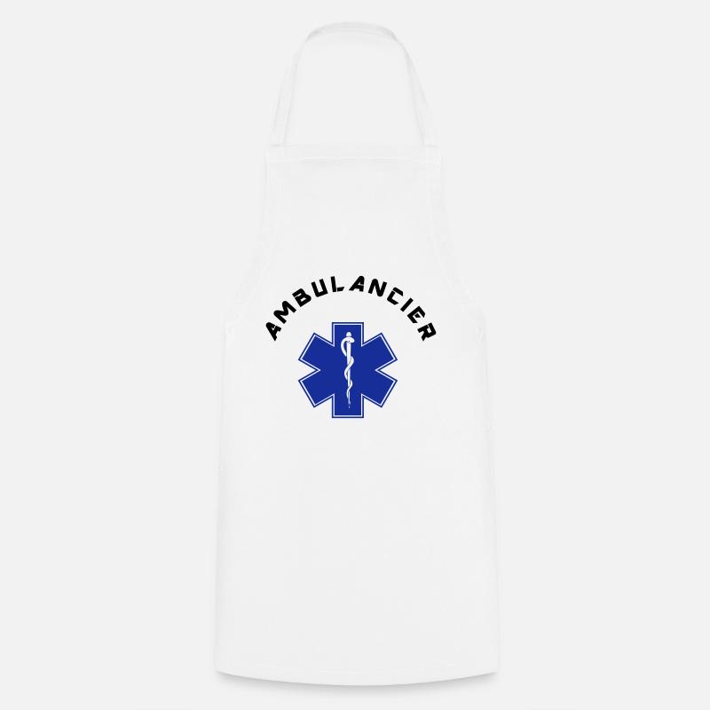 ambulancier logo - Tablier de cuisine - blanc