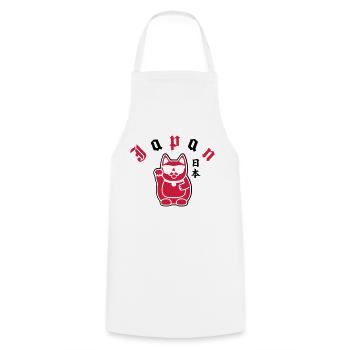 japan cat - Tablier de cuisine - blanc - Devant - AI Model Male 185 dark (185cm)