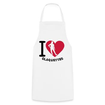 love claquettes i coeur 2 - Tablier de cuisine - blanc - Devant - AI Model Male 185 dark (185cm)