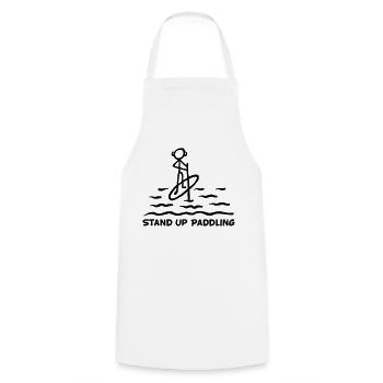 Stand Up Paddling - Kochschürze - Weiß - Vorne - AI Model Male 185 dark (185cm)