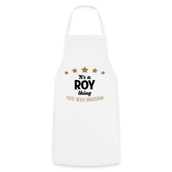 It's a roy name thing stars never underst - Cooking Apron - white - Front - AI Model Male 185 dark (185cm)