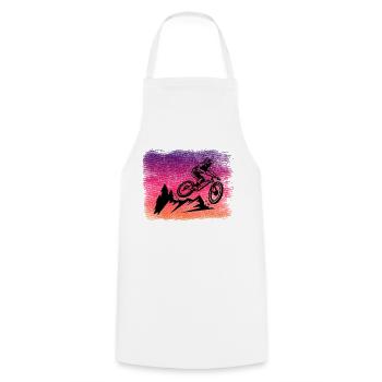 Downhill Shirt Mountain Bike Single Trail - Cooking Apron - white - Front - AI Model Male 185 dark (185cm)