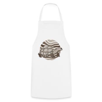 Tortue - Tablier de cuisine - blanc - Devant - AI Model Male 185 dark (185cm)
