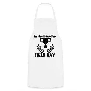 I'm Just Here For Field Day 23 - Cooking Apron - white - Front - AI Model Male 185 dark (185cm)
