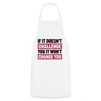 Workout Fitness Motivation Quote - Cooking Apron - white - Front - AI Model Male 185 dark (185cm)