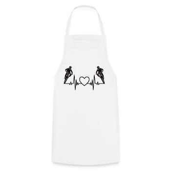 Cyclists Bicycles Cyclists Cycling - Cooking Apron - white - Front - AI Model Male 185 dark (185cm)
