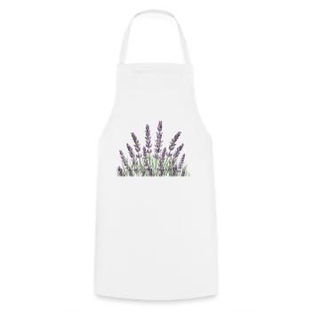 Lavendelhalme Lavendel - Kochschürze - Weiß - Vorne - AI Model Male 185 dark (185cm)