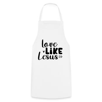 Love Like Jesus - Kochschürze - Weiß - Vorne - AI Model Male 185 dark (185cm)