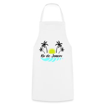 Rio de Janeiro - Cooking Apron - white - Front - AI Model Male 185 dark (185cm)