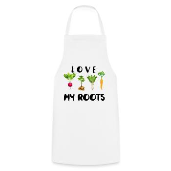 Vegetables Gardening Cute Garden Root - Cooking Apron - white - Front - AI Model Male 185 dark (185cm)