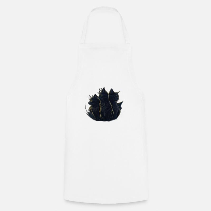 chat - Tablier de cuisine - blanc
