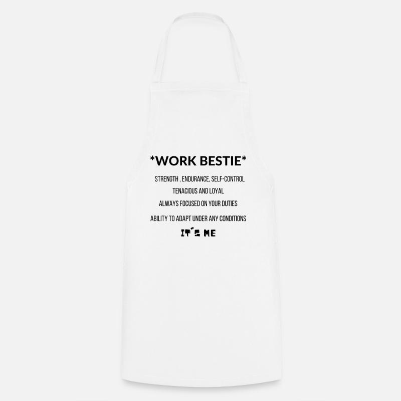 Work Bestie It's Me - Cooking Apron - white