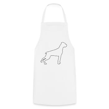 Contours de boxer 1 - Tablier de cuisine - blanc - Devant - AI Model Male 185 dark (185cm)