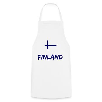 Finlande Coeur 1 - Tablier de cuisine - blanc - Devant - AI Model Male 185 dark (185cm)