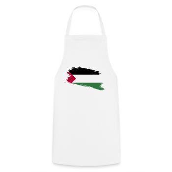 PALESTINE IN OUR HEART - Tablier de cuisine - blanc - Devant - AI Model Male 185 dark (185cm)