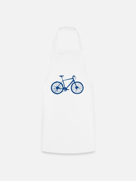 bicycle silhouette - Kochschürze - Weiß