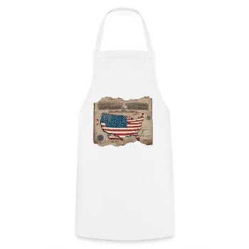 USA Limited Edition - Tablier de cuisine - blanc - Devant - AI Model Male 185 dark (185cm)