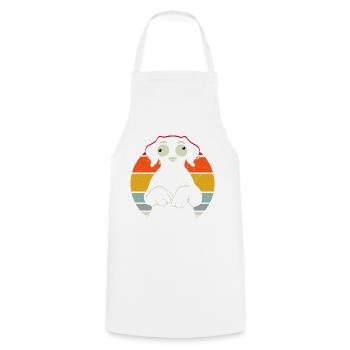 Crazy Labrador - Cooking Apron - white - Front - AI Model Male 185 dark (185cm)