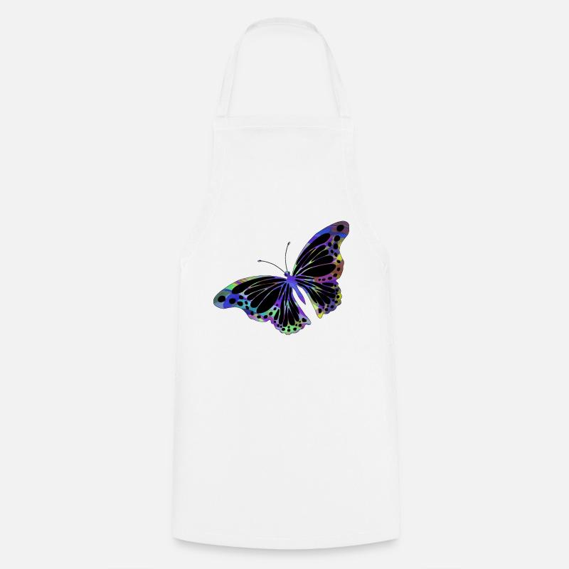 Papillon - Tablier de cuisine - blanc