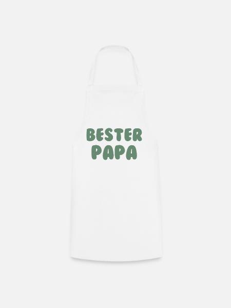 Bester Papa Grün - Kochschürze - Weiß