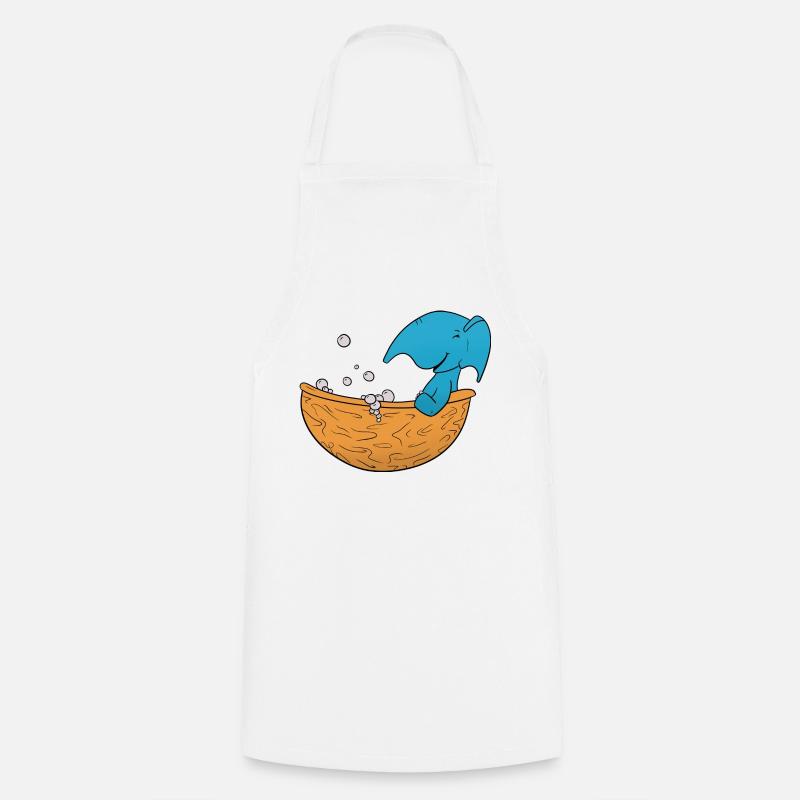 Bain d’éléphant - Tablier de cuisine - blanc