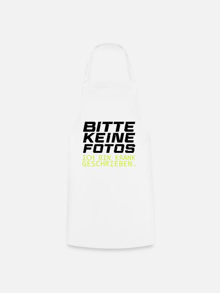 bitte keine fotos - Kochschürze - Weiß