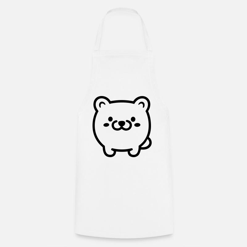 Chien - Tablier de cuisine - blanc