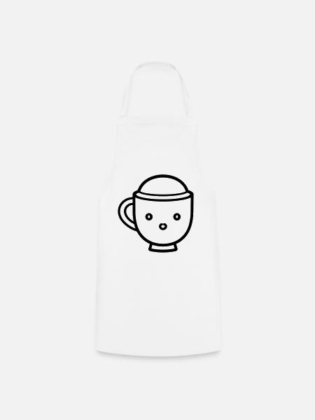 Kaffeebecher - Kochschürze - Weiß