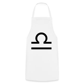 Sternzeichen Waage, exklusives T-Shirt Design - Kochschürze - Weiß - Vorne - AI Model Male 185 dark (185cm)