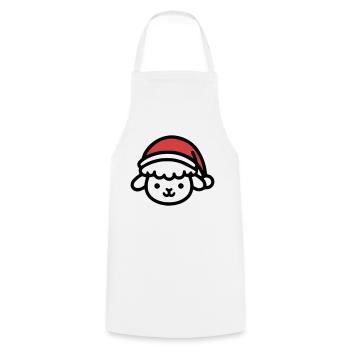 Christmas Cute Sheep - Cooking Apron - white - Front - AI Model Male 185 dark (185cm)