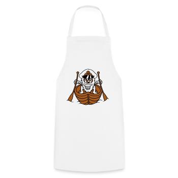 Naughty Nasty Monster Paddles Captain Funny Cute - Cooking Apron - white - Front - AI Model Male 185 dark (185cm)