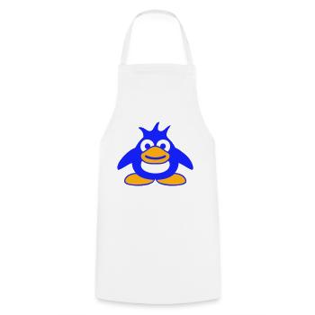 Pingouin mignon bébé enfant bambin heureux cool - Tablier de cuisine - blanc - Devant - AI Model Male 185 dark (185cm)