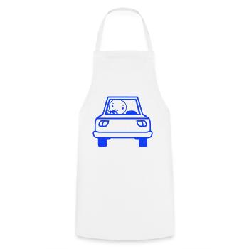 Vogel Auto fahren Autofahrer Führerschein mobil - Kochschürze - Weiß - Vorne - AI Model Male 185 dark (185cm)