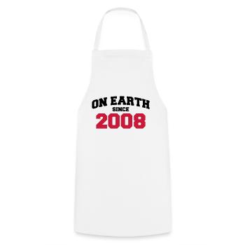 on earth 2008 - Cooking Apron - white - Front - AI Model Male 185 dark (185cm)