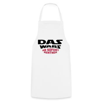 Das Wars - Rentner - Kochschürze - Weiß - Vorne - AI Model Male 185 dark (185cm)