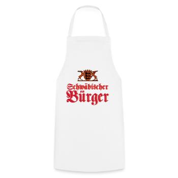 Schwäbischer Bürger - Kochschürze - Weiß - Vorne - AI Model Male 185 dark (185cm)