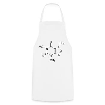 café caféine caféine - Tablier de cuisine - blanc - Devant - AI Model Male 185 dark (185cm)