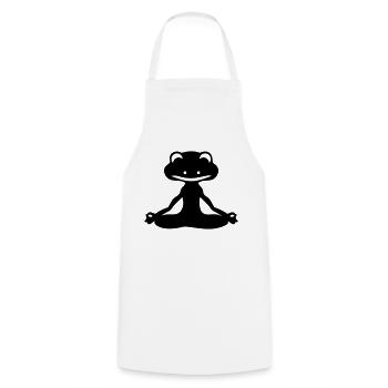 Frog Yogi - Tablier de cuisine - blanc - Devant - AI Model Male 185 dark (185cm)