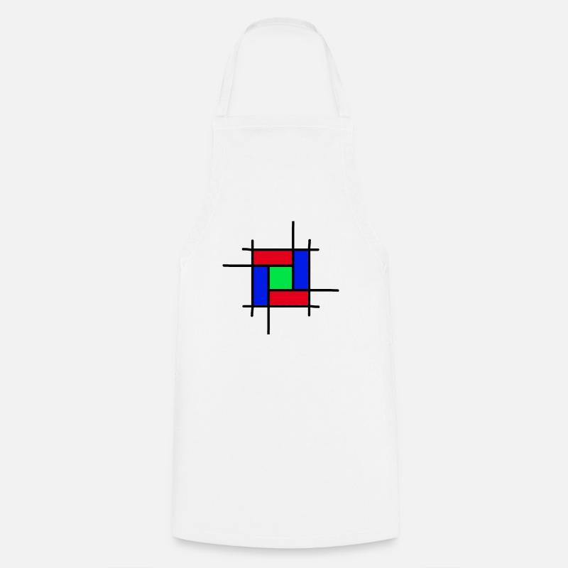 moderne Kunst - Kochschürze - Weiß