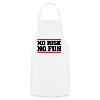 no_risk_no_fun_ay2 - Kochschürze - Weiß - Vorne - AI Model Male 185 dark (185cm)