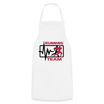 Running Team - Cooking Apron - white - Front - AI Model Male 185 dark (185cm)