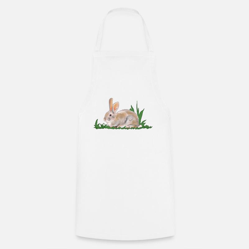 Lapin, lapin, printemps - Tablier de cuisine - blanc