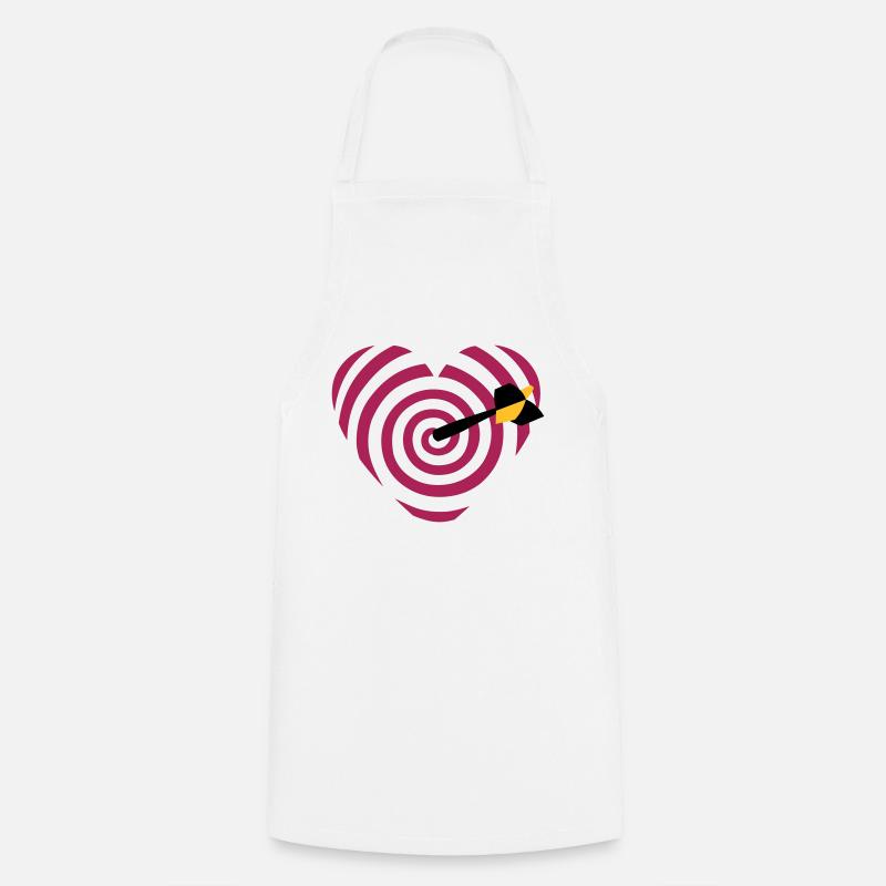heart target darts - Cooking Apron - white