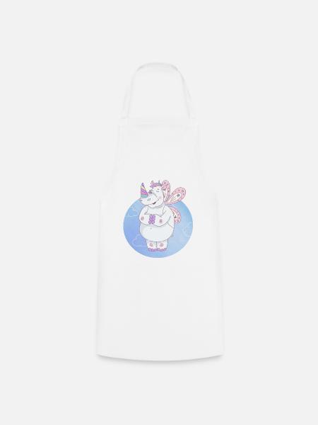 Nashorn einhorn - Kochschürze - Weiß